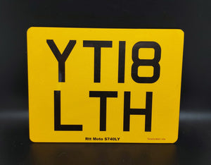 Motorcycle Registration Plate 9" x 7"