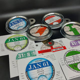 Classic Motorcycle Stainless Steel Tax Disc Holder & Replica Custom Tax Disc