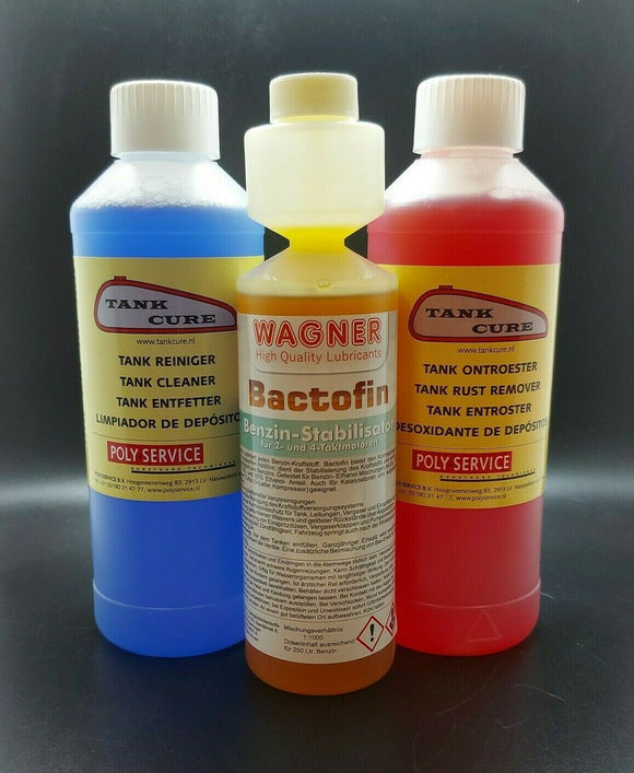 TANK CURE Fuel Tank Petrol Tank Rust Remover, Cleaner & Fuel Conditioner Kit