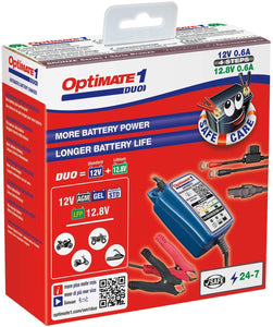 OptiMate 1 Duo 12V Lithium and Lead Acid Motorcycle Automatic Battery Charger Maintainer