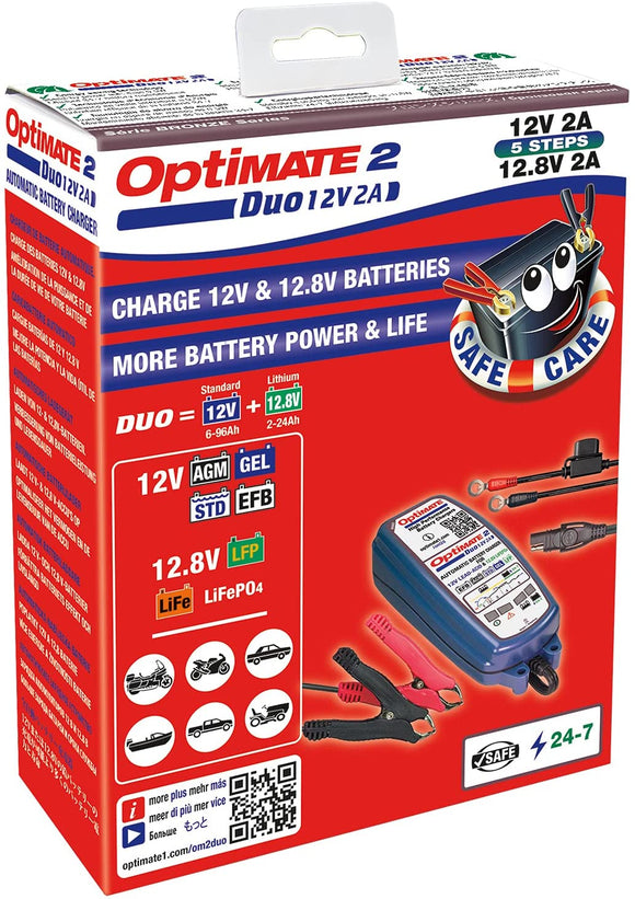 OptiMate 2 12V Motorcycle Automotive Smart Automatic Battery Charger Maintainer