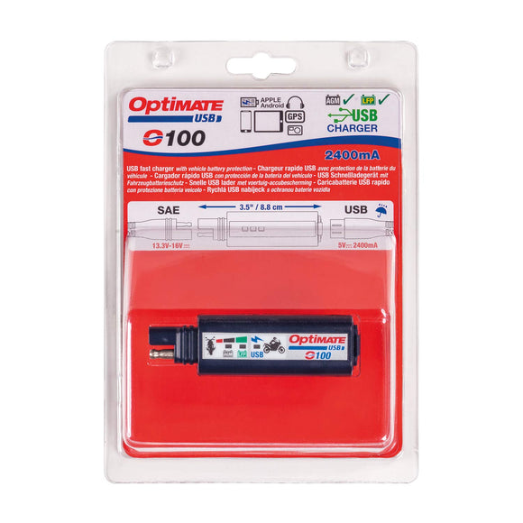 Optimate O-100v3, Smart 2400mA USB Charger, with Standby Mode & Vehicle Battery Monitor